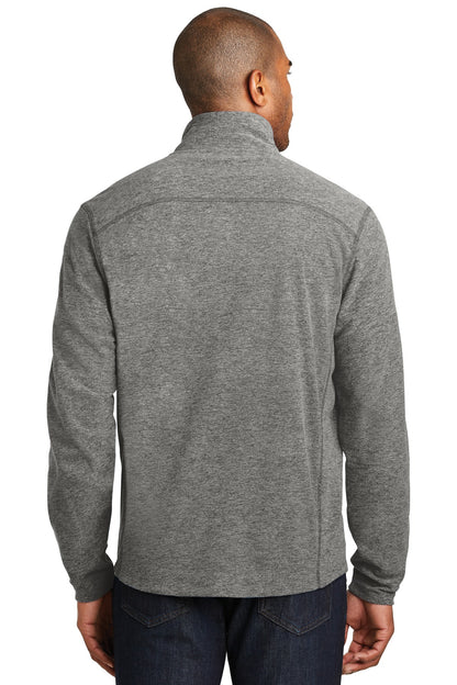 Custom Embroidered Port Authority Heather Microfleece Full-Zip Jacket. F235,Pearl Grey Heather