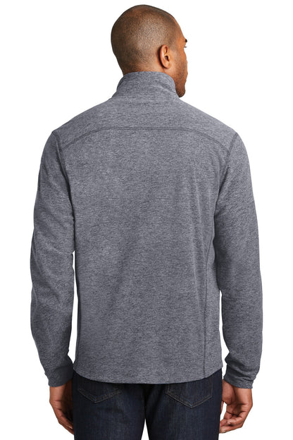 Custom Embroidered Port Authority Heather Microfleece Full-Zip Jacket. F235,True Navy Heather