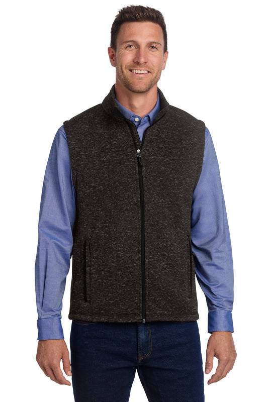 Custom Embroidered Port Authority Outerwear in Black Heather