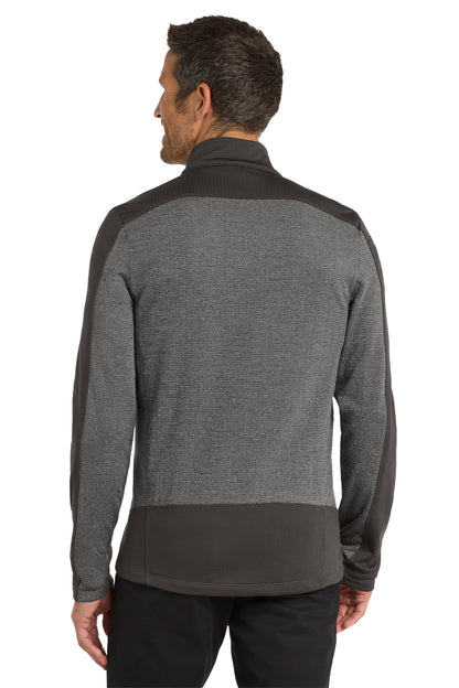 Custom Embroidered Port Authority  Grid Fleece Jacket. F239,Grey Smoke Heather/ Grey Smoke