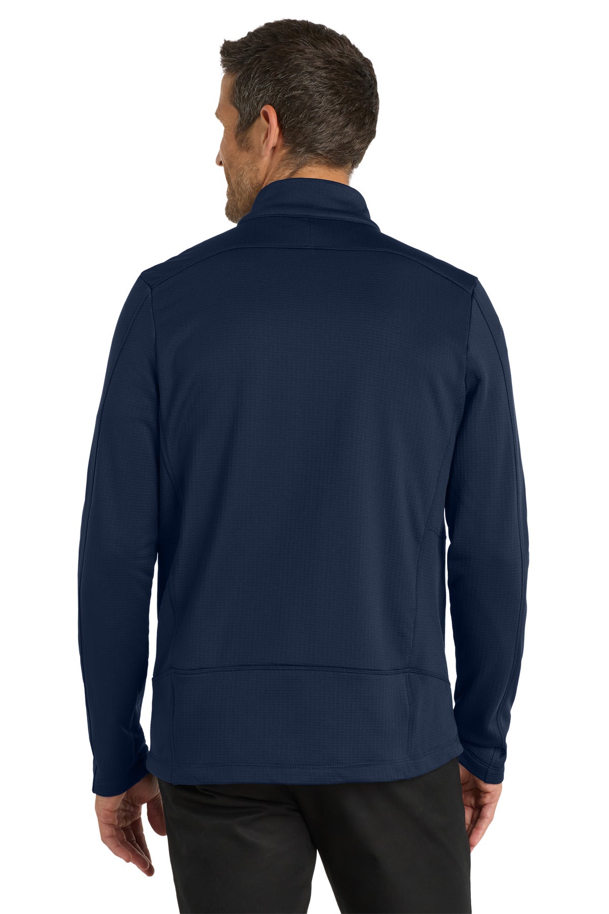 Custom Embroidered Port Authority  Grid Fleece Jacket. F239,River Blue Navy