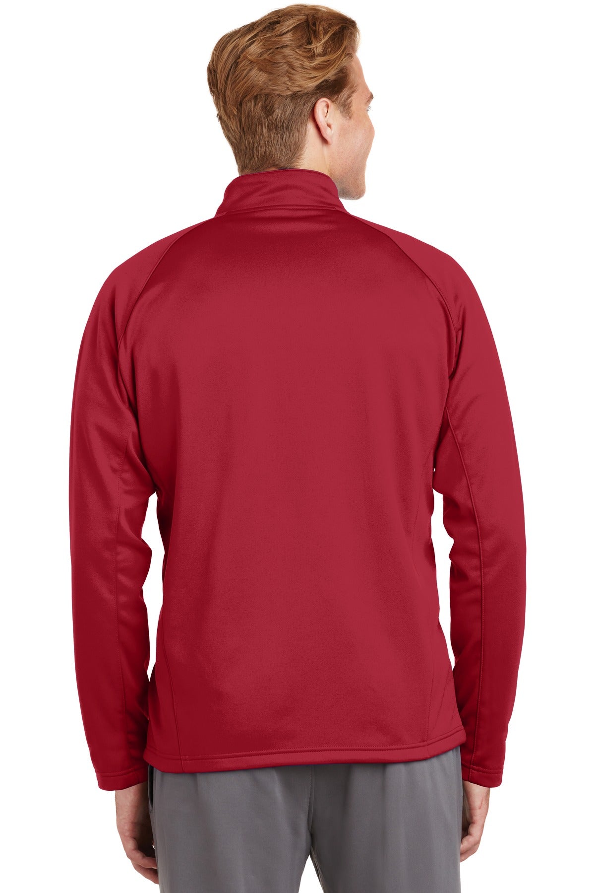 Custom Embroidered Sport-Tek Sport-Wick Fleece 1/4-Zip Pullover.  F243,Deep Red/ Silver