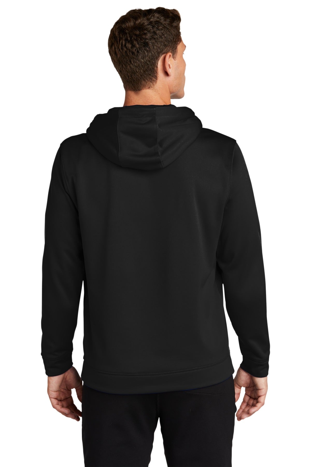 Custom Embroidered Sport-Tek Sport-Wick Fleece Hooded Pullover.  F244,Black