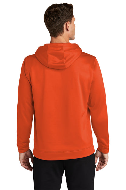 Custom Embroidered Sport-Tek Sport-Wick Fleece Hooded Pullover.  F244,Deep Orange