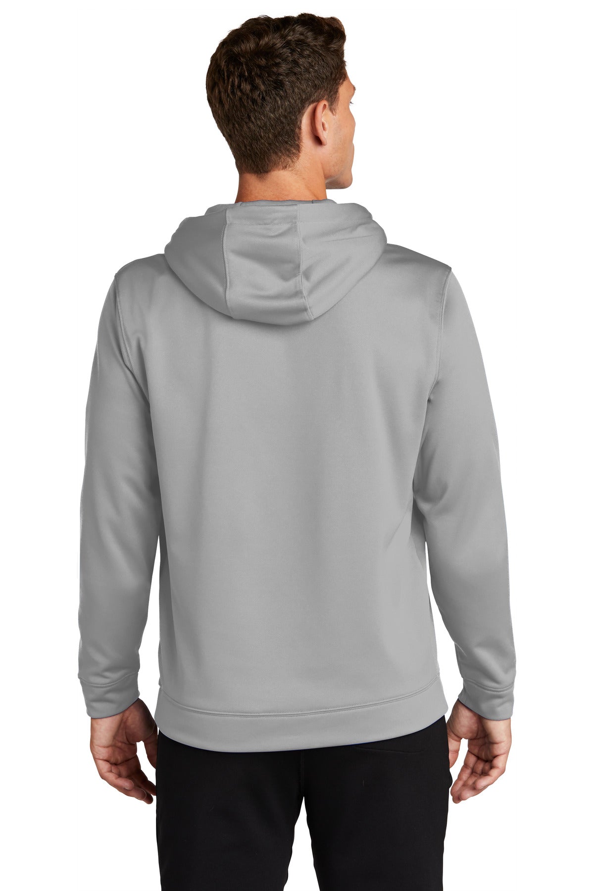 Custom Embroidered Sport-Tek Sport-Wick Fleece Hooded Pullover.  F244,Silver