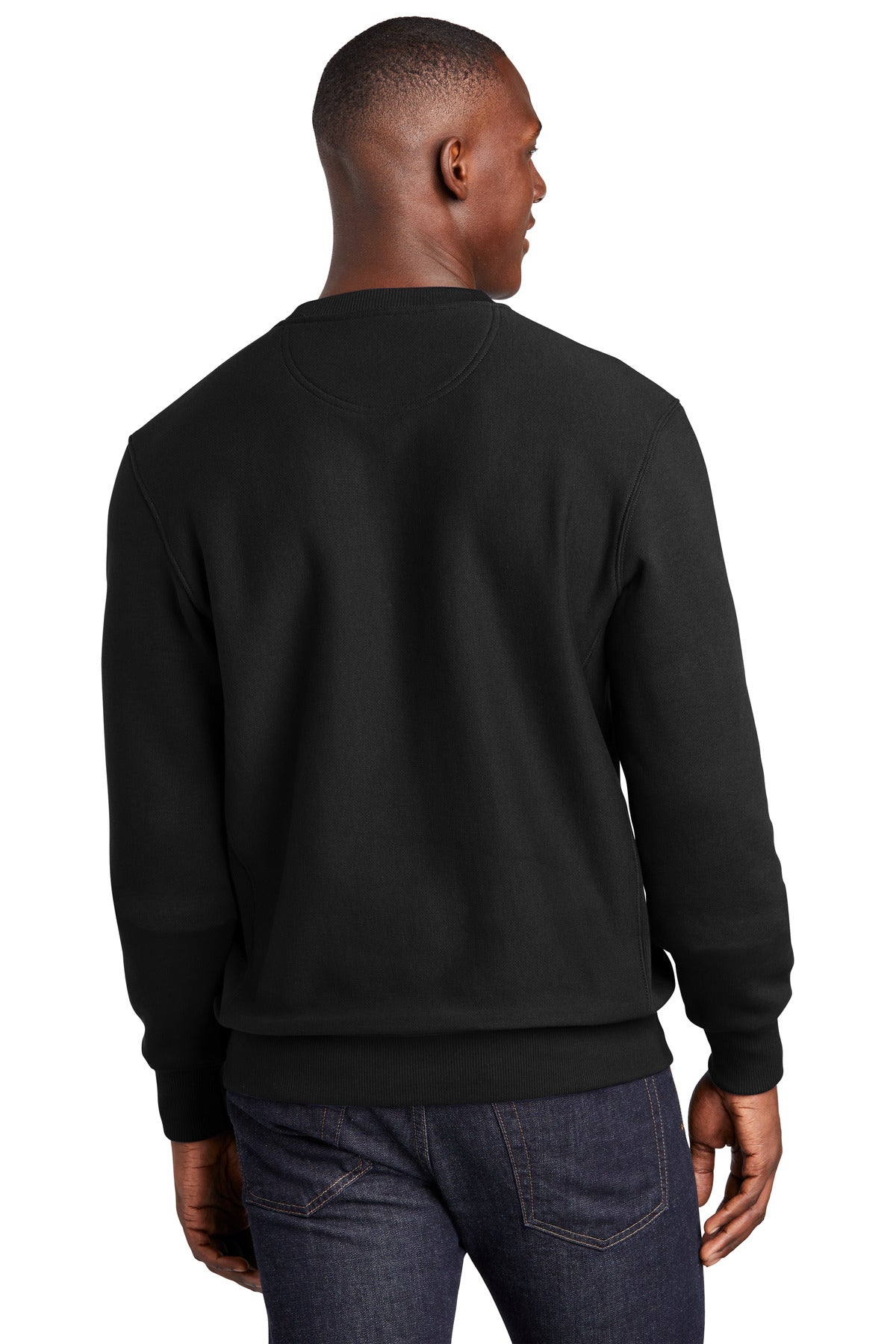 Custom Embroidered Sport-Tek Super Heavyweight Crewneck Sweatshirt.  F280,Black