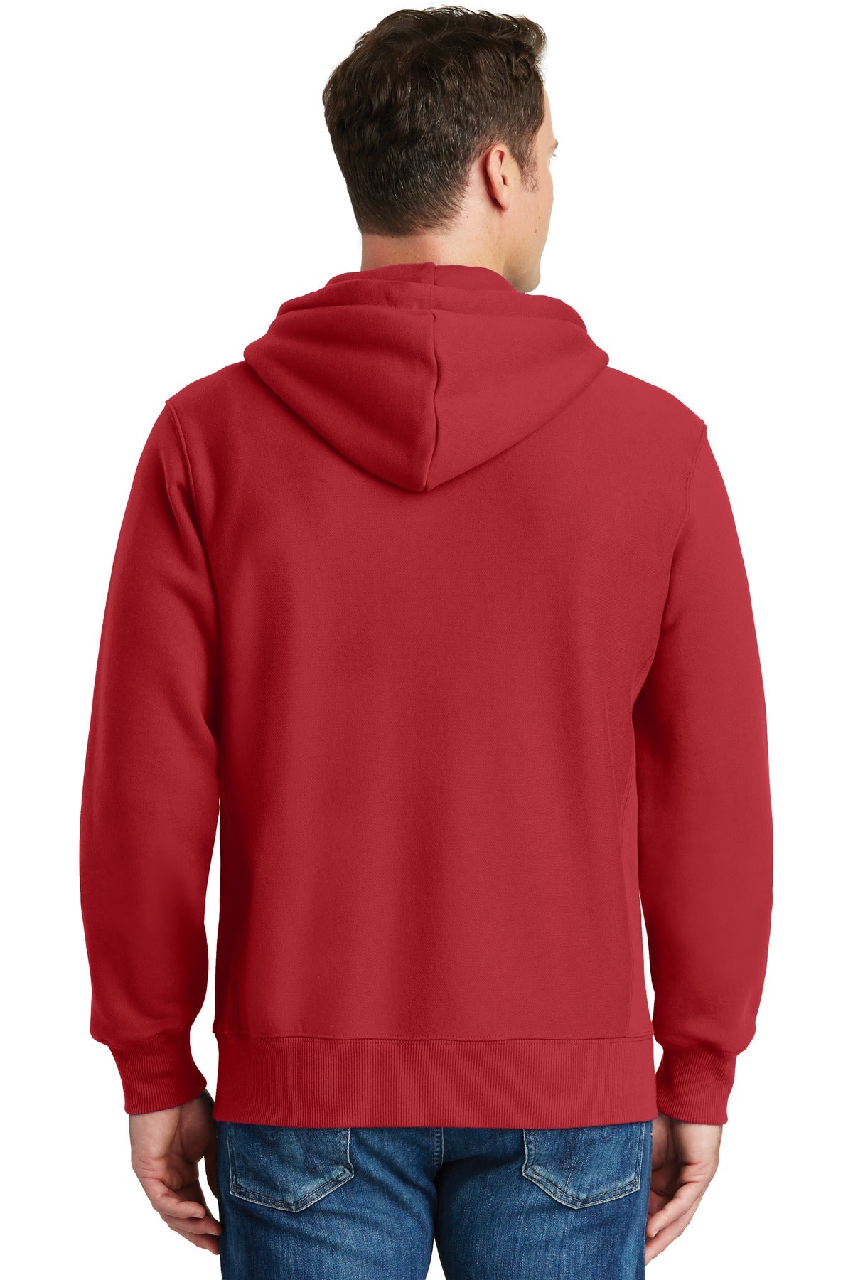 Custom Embroidered Sport-Tek Super Heavyweight Full-Zip Hooded Sweatshirt.  F282,Red