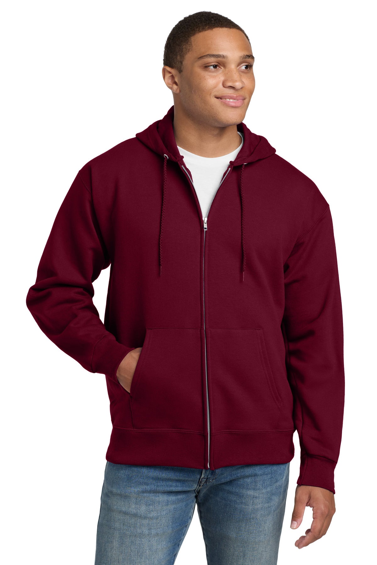Hanes Ultimate Cotton - Full-Zip Hooded Sweatshirt.  F283