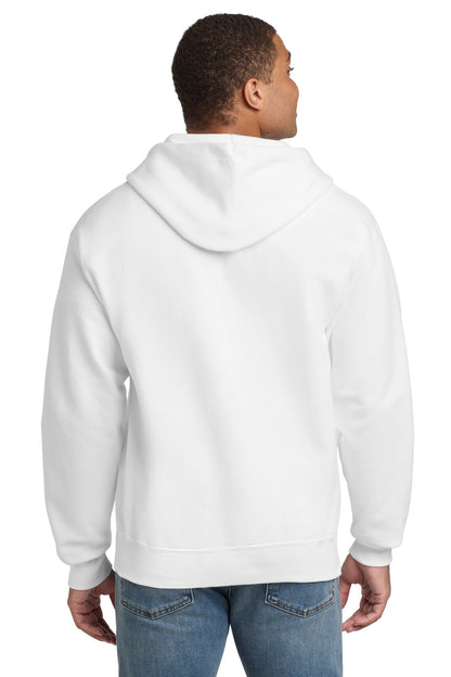 Custom Embroidered Hanes Ultimate Cotton - Full-Zip Hooded Sweatshirt.  F283,White