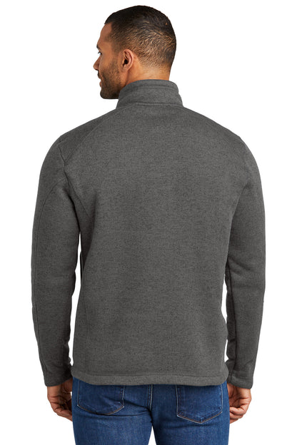 Custom Embroidered Port Authority Arc Sweater Fleece 1/4-Zip F426,Grey Smoke Heather