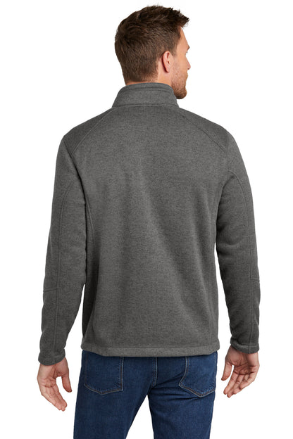 Custom Embroidered Port Authority Arc Sweater Fleece Jacket F428,Grey Smoke Heather