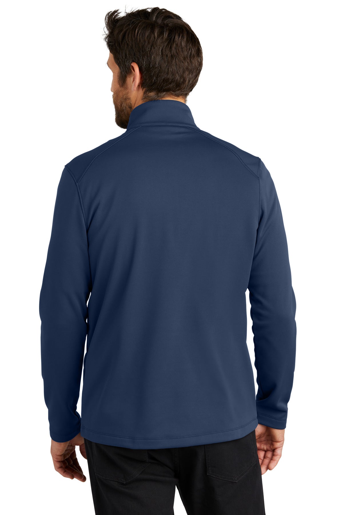 Custom Embroidered Port Authority Smooth Fleece 1/4-Zip F804,River Blue Navy
