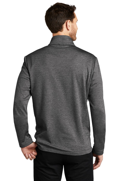 Custom Embroidered Port Authority  Collective Striated Fleece Jacket. F905,Sterling Grey Heather