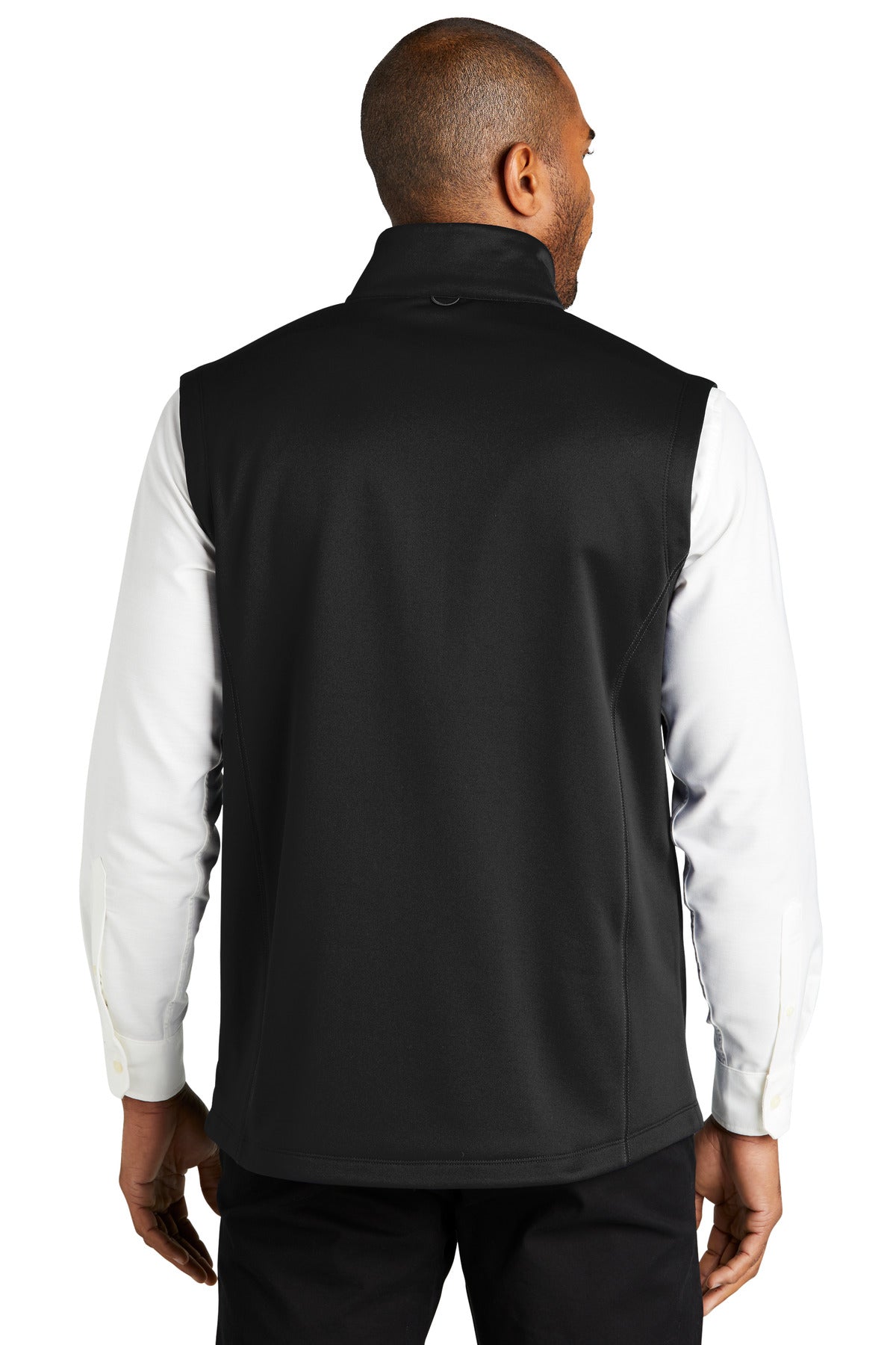 Custom Embroidered Port Authority Collective Smooth Fleece Vest F906,Deep Black