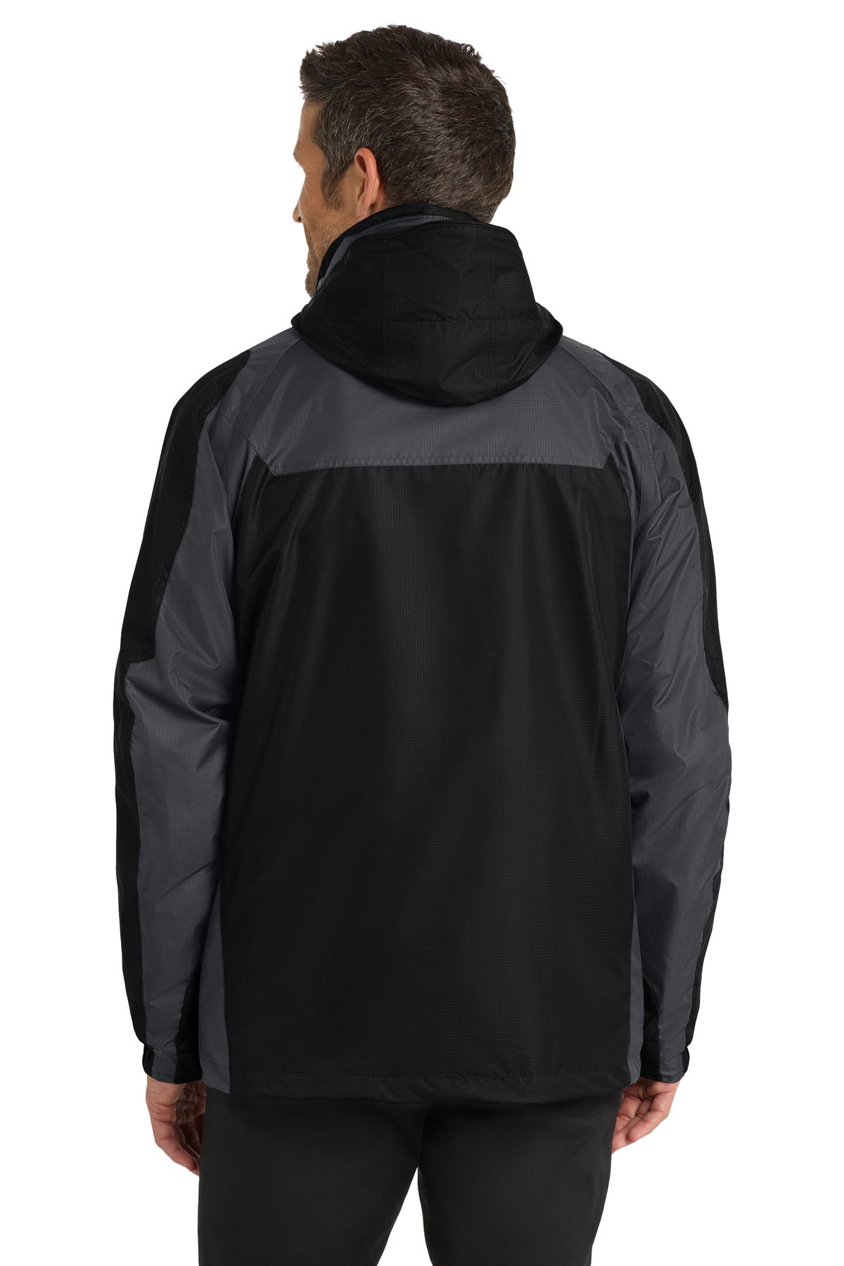 Custom Embroidered Port Authority Ranger 3-in-1 Jacket. J310,Black/ Ink Grey