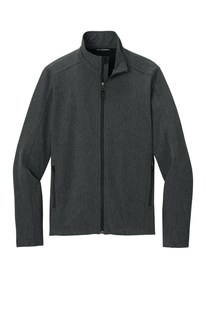 Custom Embroidered Port Authority Outerwear in Black Charcoal Heather