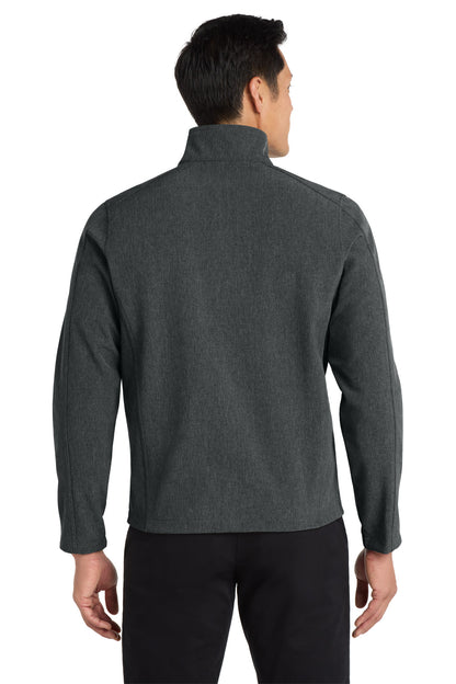Custom Embroidered Port Authority Outerwear in Black Charcoal Heather