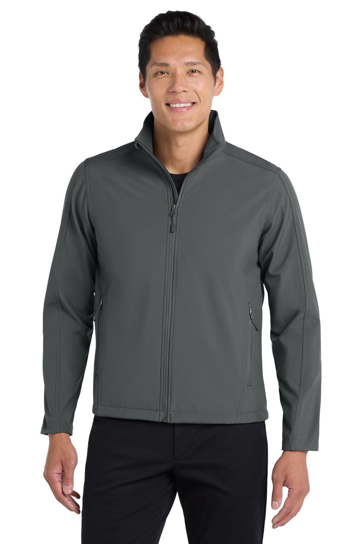 Custom Embroidered Port Authority Outerwear in Deep Smoke