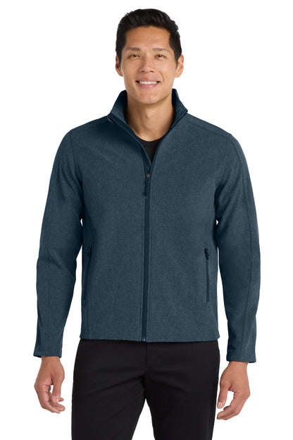 Custom Embroidered Port Authority Outerwear in Navy Heather
