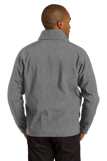 Custom Embroidered Port Authority Core Soft Shell Jacket. J317,Pearl Grey Heather
