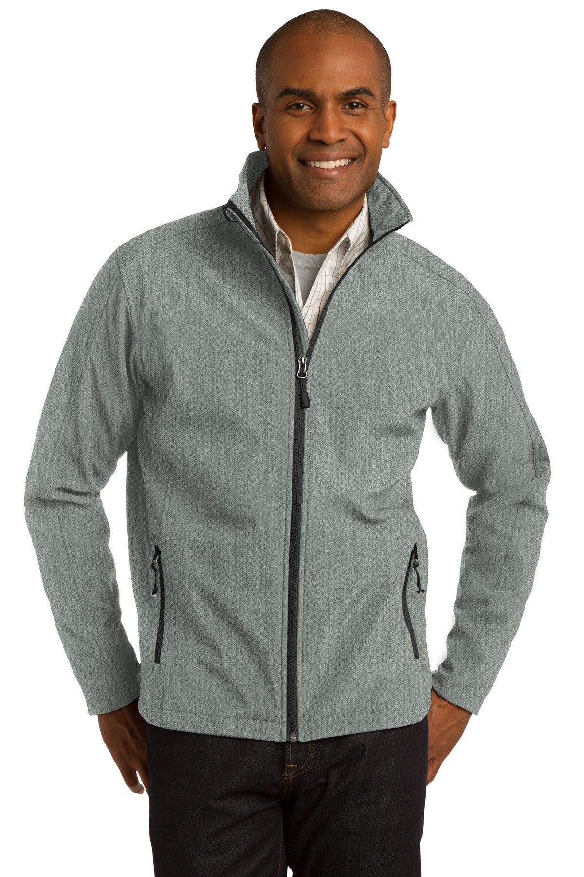 Port Authority Core Soft Shell Jacket. J317 Pearl Grey Heather