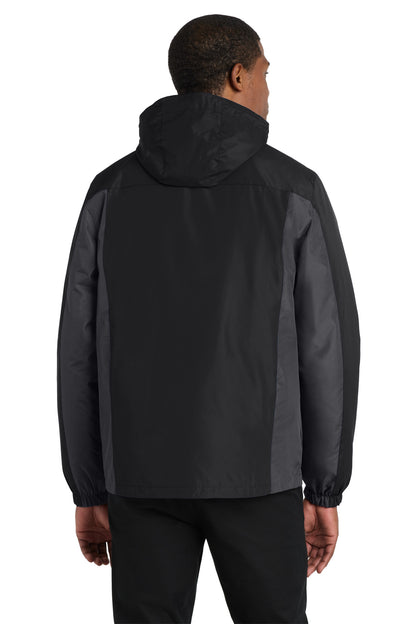 Custom Embroidered Port Authority Colorblock 3-in-1 Jacket. J321,Black/ Magnet/ Signal Red