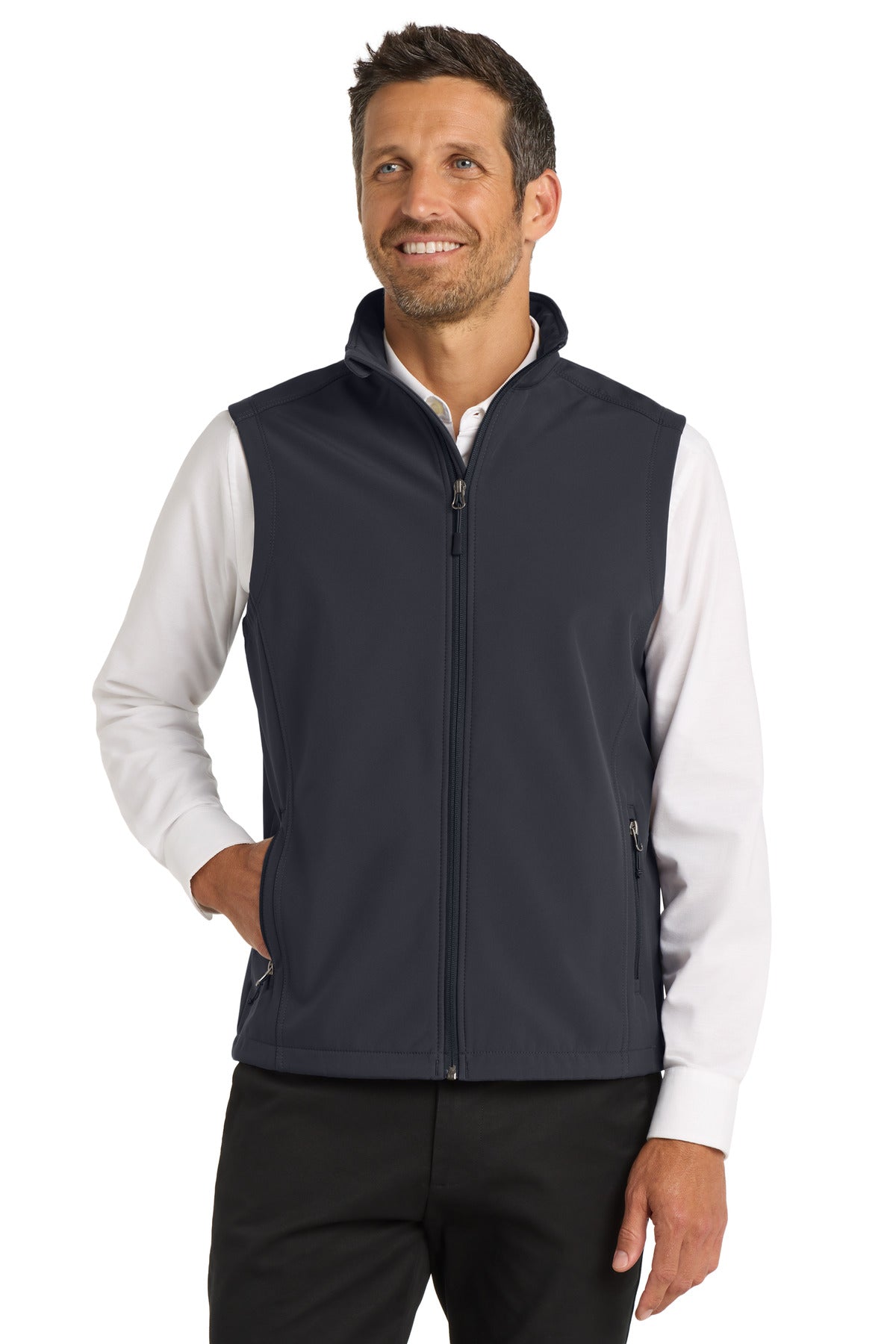 Custom Embroidered Port Authority Outerwear in Battleship Grey