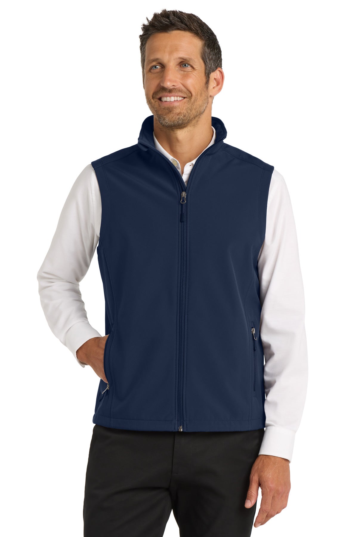 Custom Embroidered Port Authority Outerwear in Dress Blue Navy