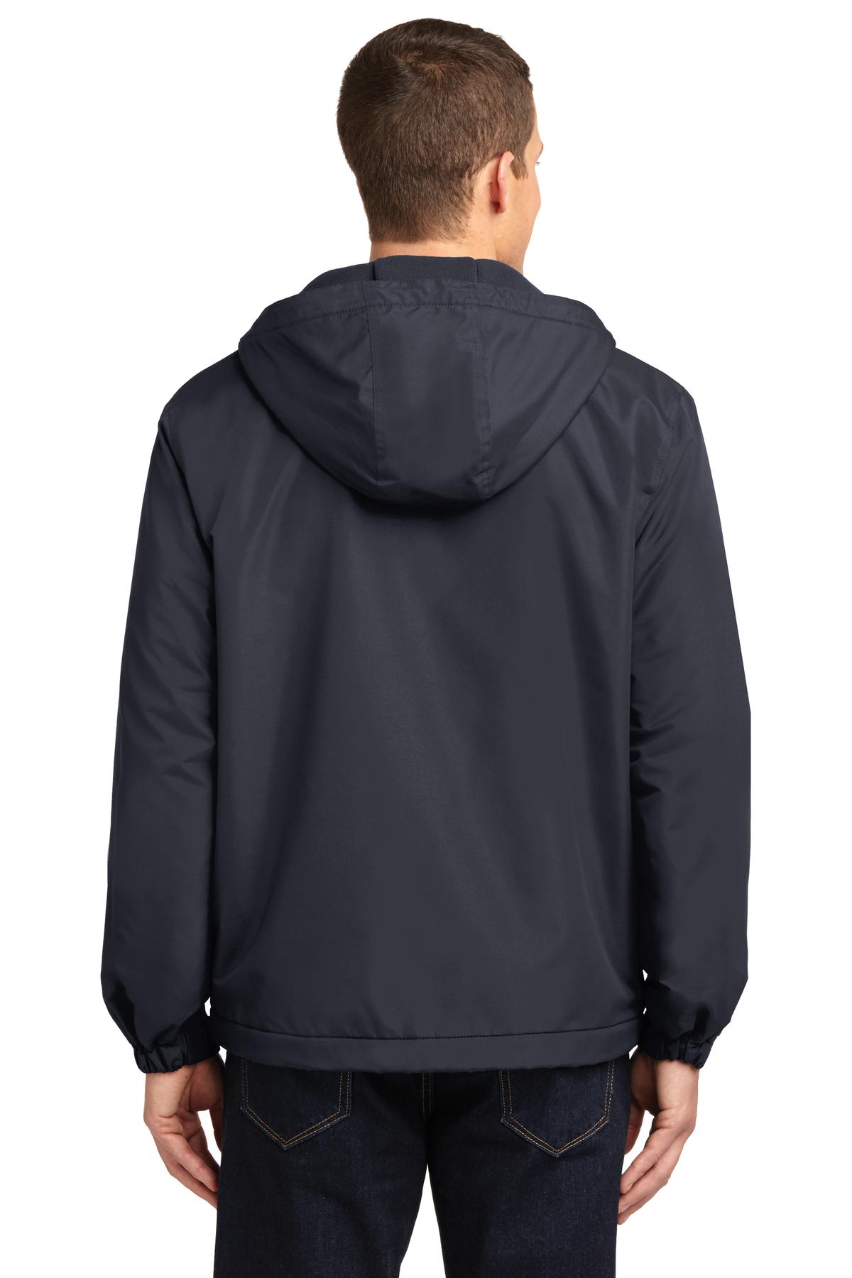 Custom Embroidered Port Authority Hooded Charger Jacket. J327,Battleship Grey