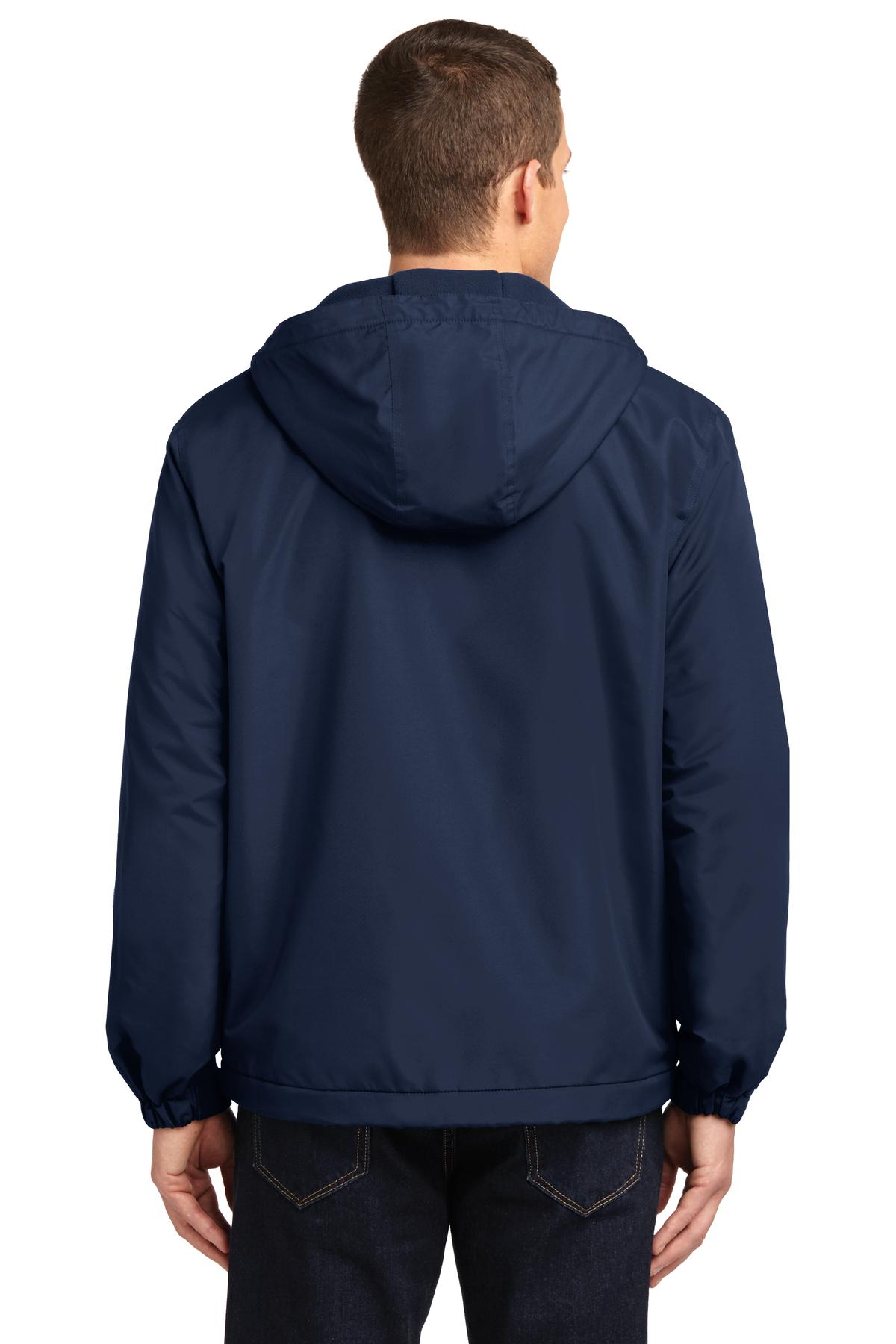 Custom Embroidered Port Authority Hooded Charger Jacket. J327,True Navy