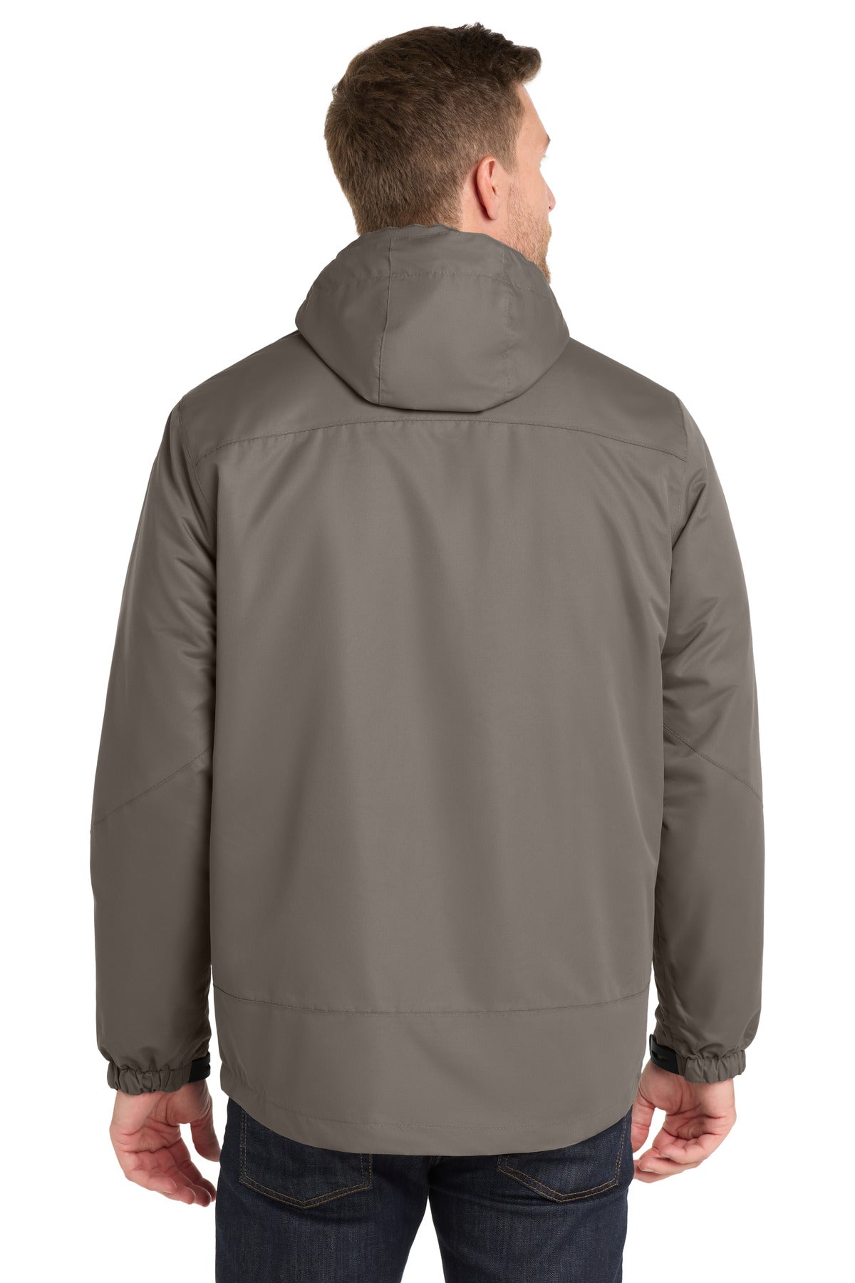 Custom Embroidered Port Authority Vortex Waterproof 3-in-1 Jacket. J332,Deep Smoke/ Charcoal