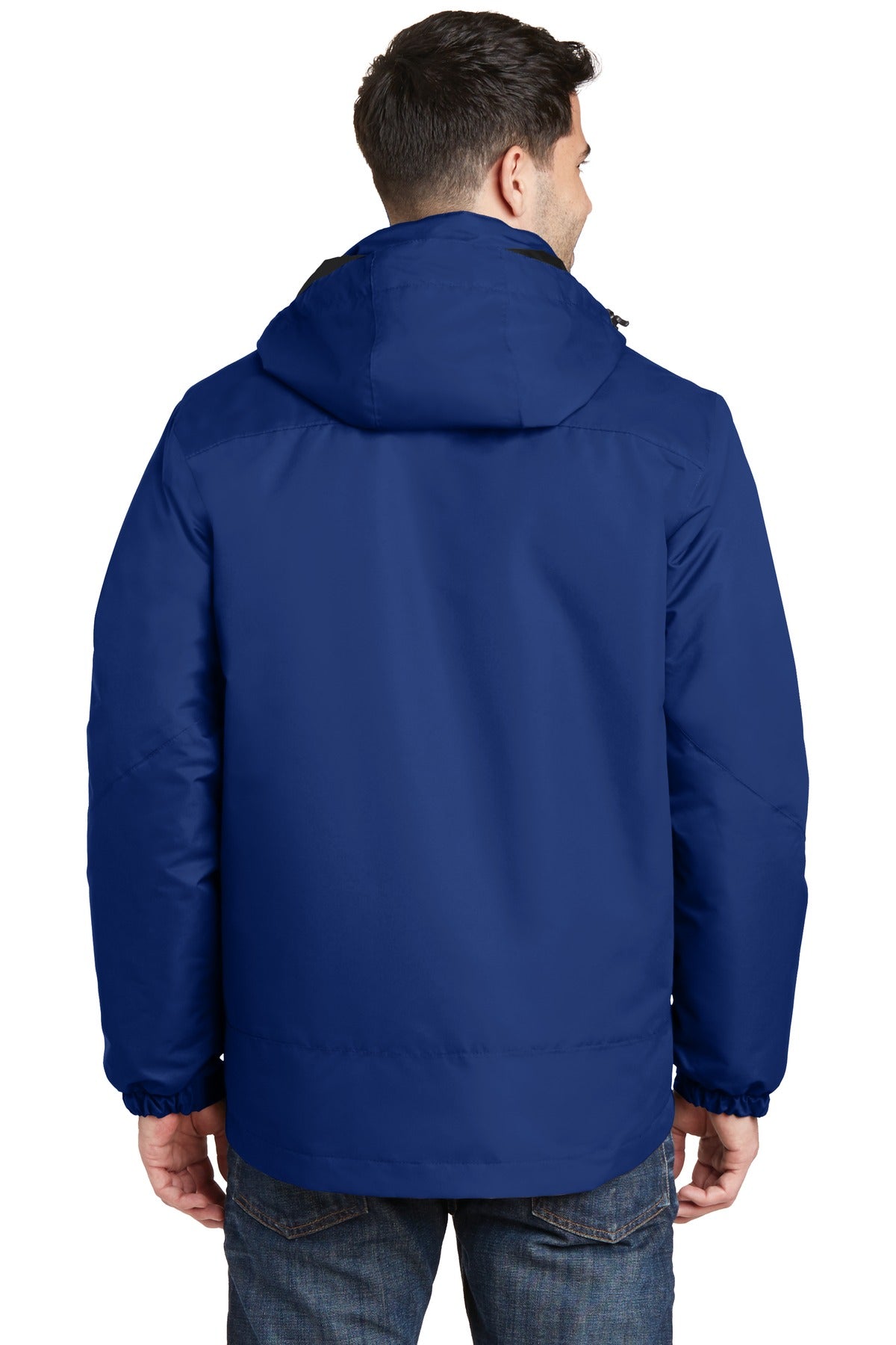Custom Embroidered Port Authority Vortex Waterproof 3-in-1 Jacket. J332,Night Sky Blue/ Black