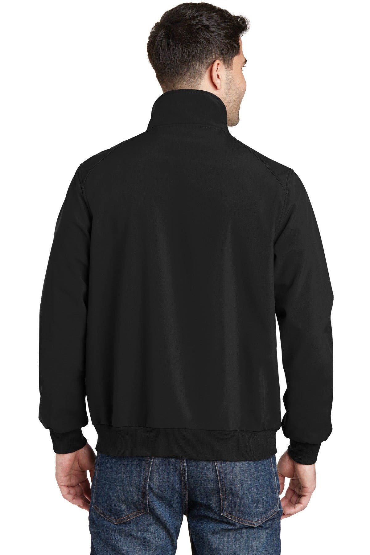 Custom Embroidered Port Authority Soft Shell Bomber Jacket. J337,Black