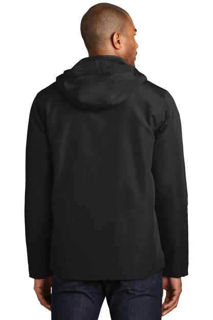 Custom Embroidered Port Authority Merge 3-in-1 Jacket. J338,Deep Black