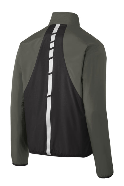 Custom Embroidered Port Authority Outerwear in Grey Steel/ Deep Black