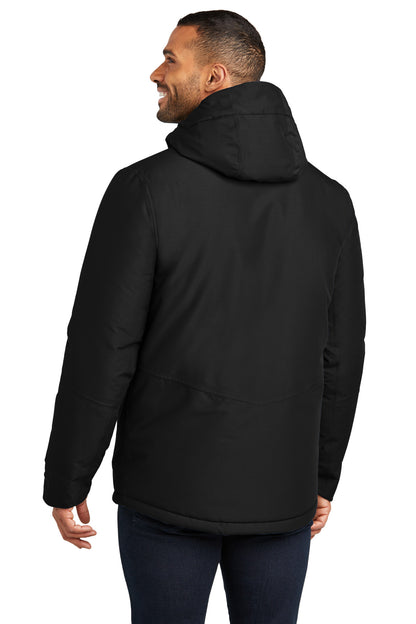 Custom Embroidered Port Authority Venture Waterproof Insulated Jacket J362,Deep Black