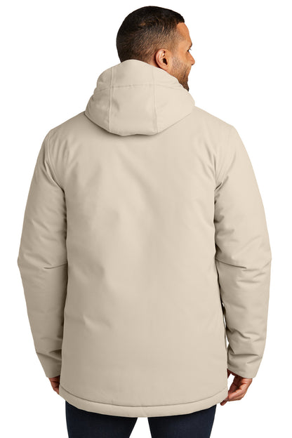 Custom Embroidered Port Authority Latitude Waterproof Heavyweight Parka J363,Sahara