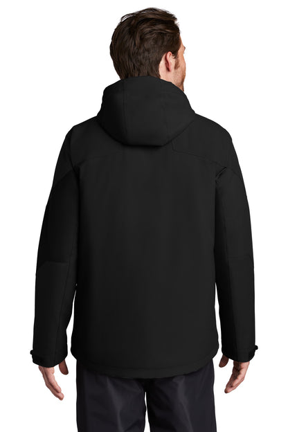 Custom Embroidered Port Authority  Insulated Waterproof Tech Jacket J405,Deep Black