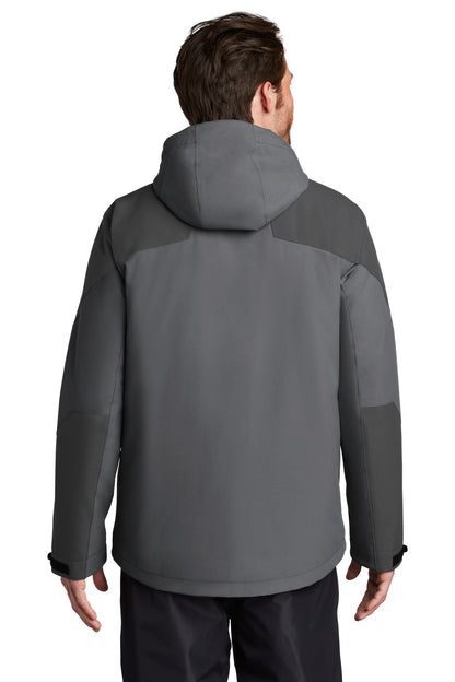 Custom Embroidered Port Authority  Insulated Waterproof Tech Jacket J405,Shadow Grey/ Storm Grey