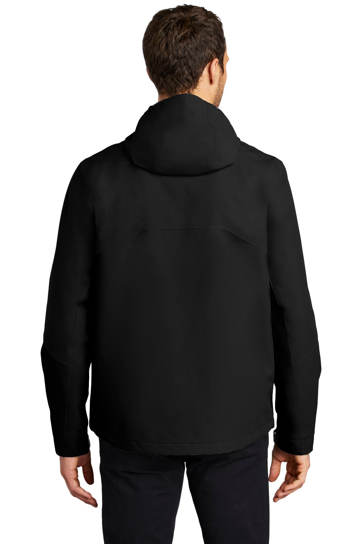 Custom Embroidered Port Authority  Tech Rain Jacket J406,Deep Black