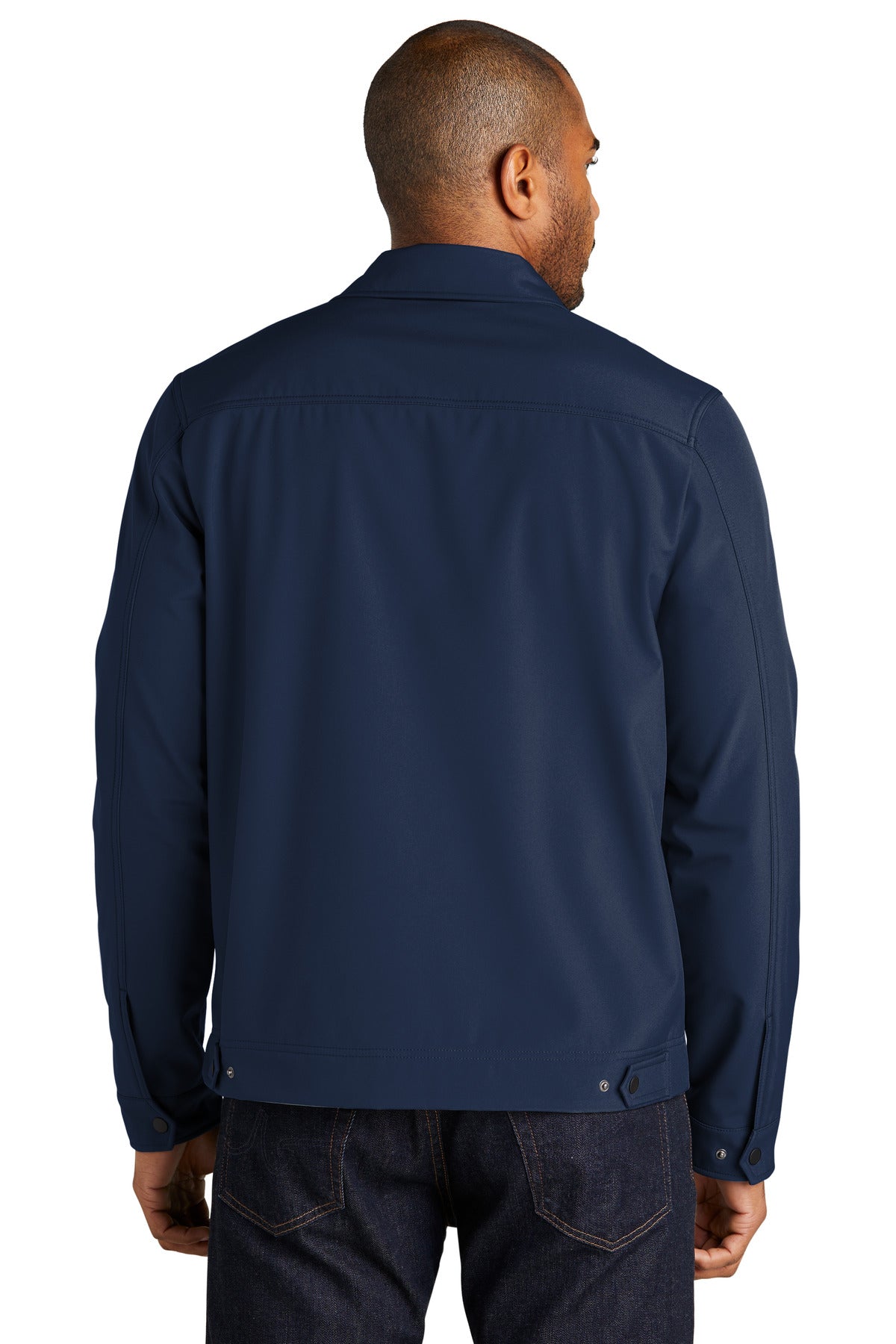 Custom Embroidered Port Authority Mechanic Soft Shell Jacket J417,Dress Blue Navy