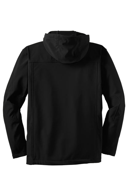Port Authority Textured Hooded Soft Shell Jacket. J706