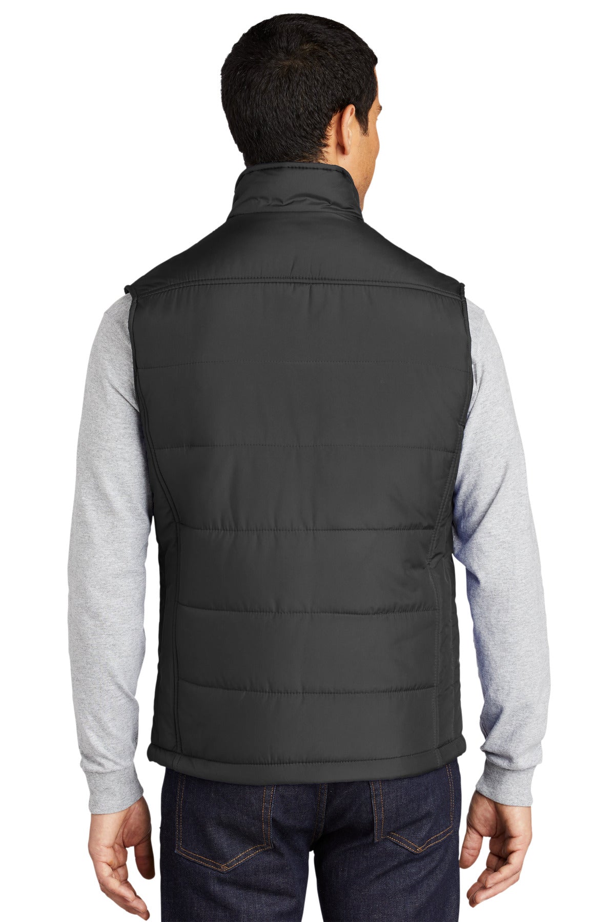 Custom Embroidered Port Authority Puffy Vest. J709,Black/ Black