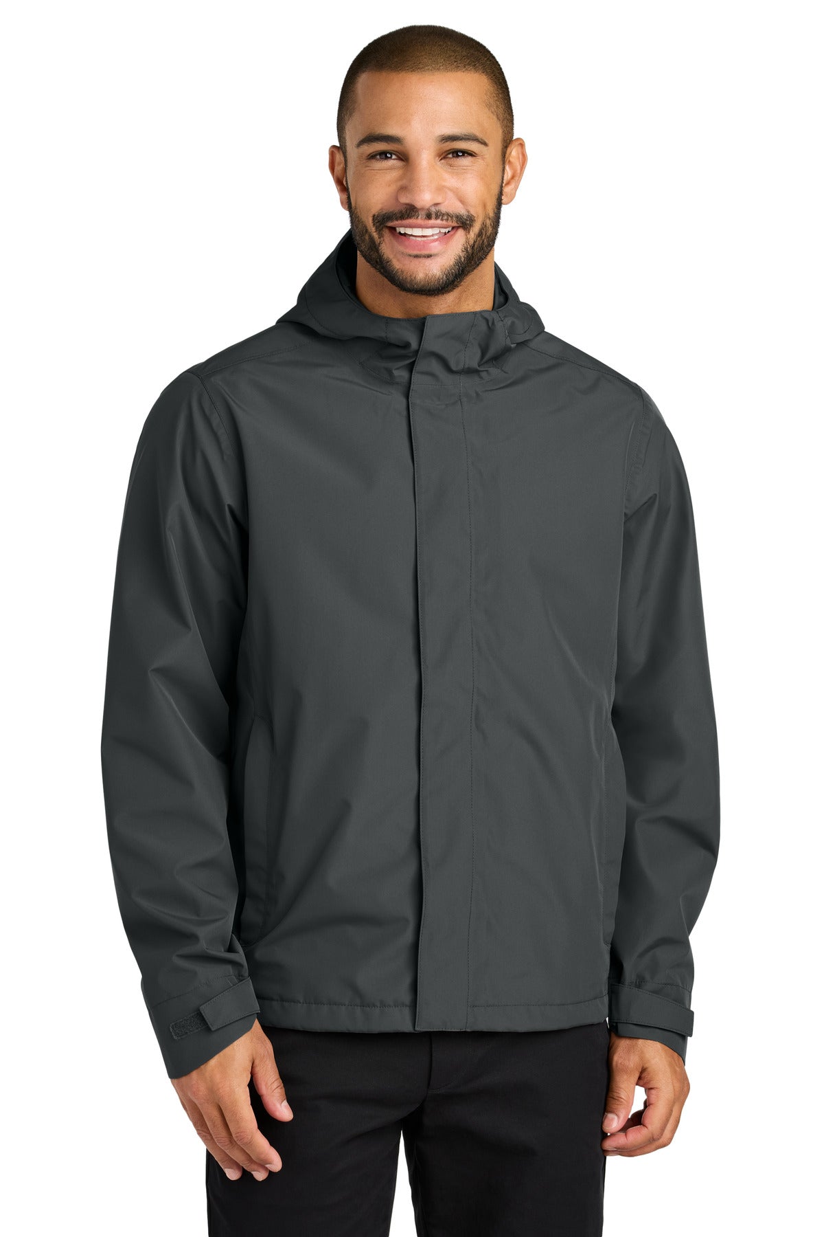 Custom Embroidered Port Authority Outerwear in Grey Steel