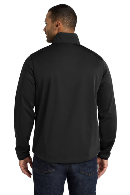 Custom Embroidered Port Authority Active 1/2-Zip Soft Shell Jacket. J716,Deep Black