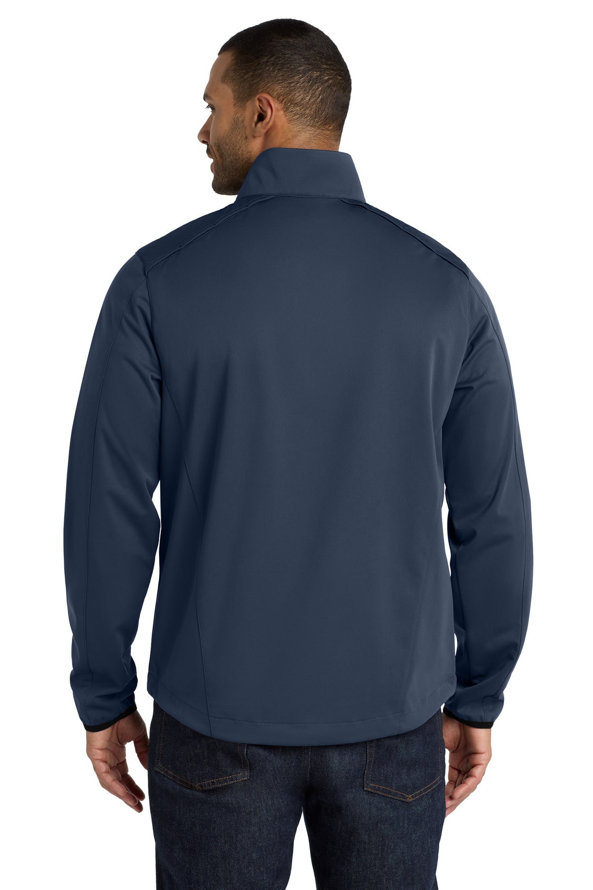 Custom Embroidered Port Authority Active 1/2-Zip Soft Shell Jacket. J716,Dress Blue Navy