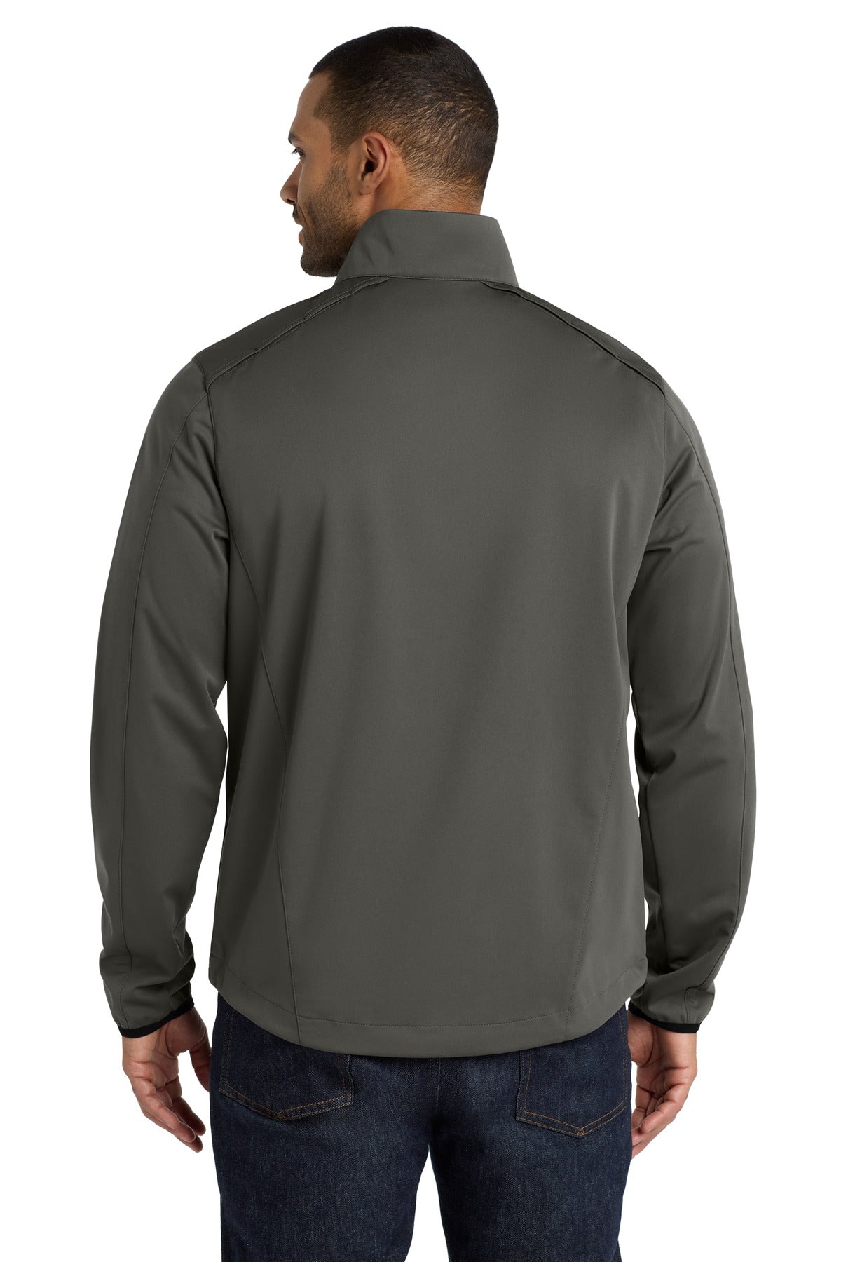 Custom Embroidered Port Authority Active 1/2-Zip Soft Shell Jacket. J716,Grey Steel