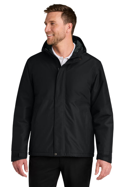 Custom Embroidered Port Authority Outerwear in Deep Black