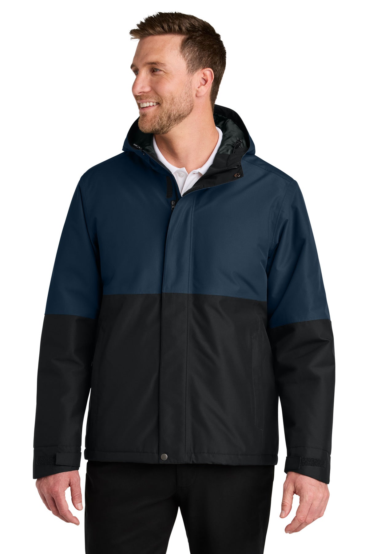 Custom Embroidered Port Authority Outerwear in Dress Blue Navy/ Deep Black