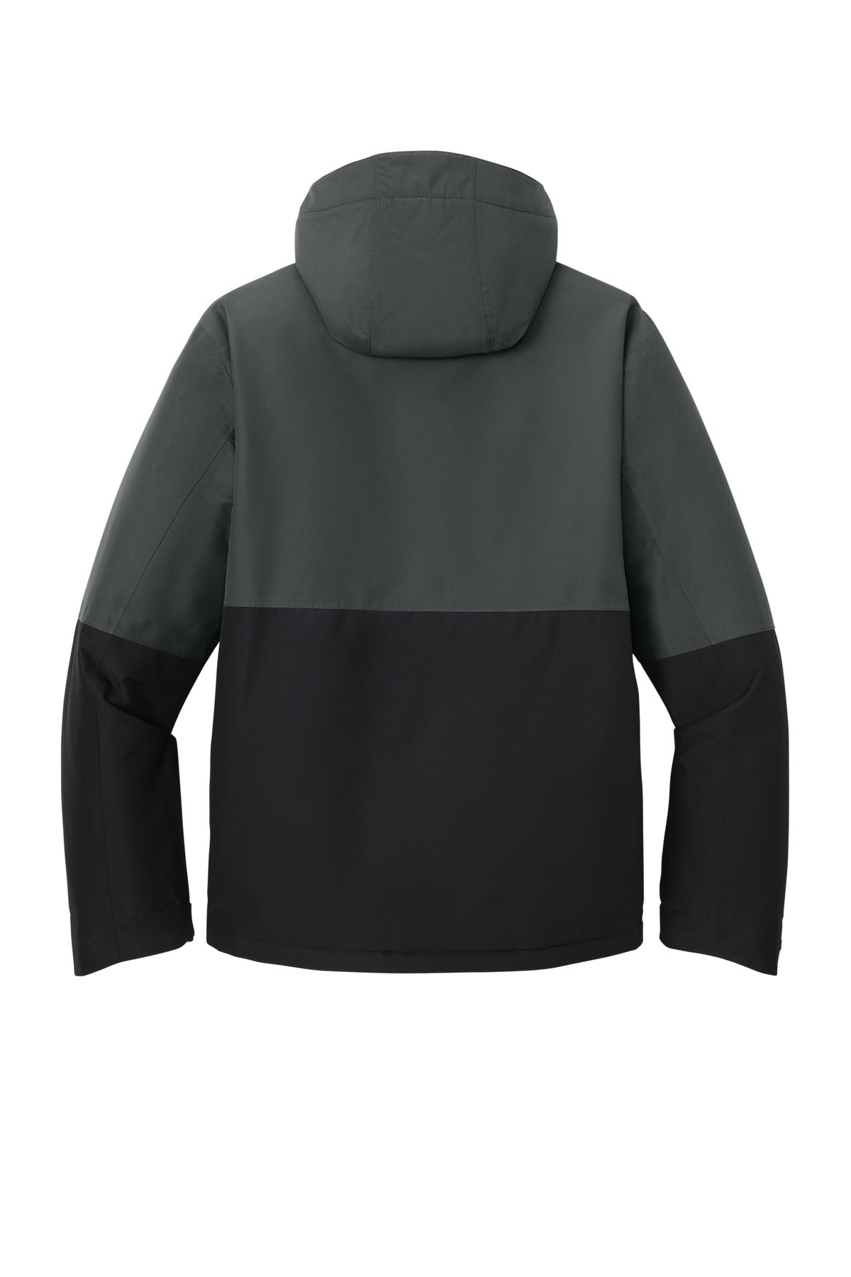 Custom Embroidered Port Authority Outerwear in Grey Steel/ Deep Black